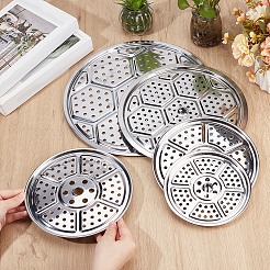 8Pcs 4 Styles 410 Stainless Steel Steamer Mat&nbsp;AJEW-OC0015-16