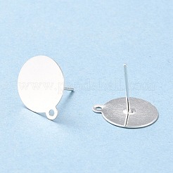 Rack Plating Brass Stud Earring Findings&nbsp;KK-F829-03A-S