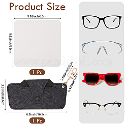 1Pc Rectangle Imitation Leather Eyeglass Case&nbsp;AJEW-CN0005-50B