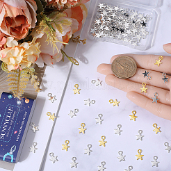 200Pcs 2 Colors Alloy Charms&nbsp;FIND-SC0023-74