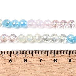 Electroplate Glass Beads Strands&nbsp;EGLA-D300-06-6mm-25