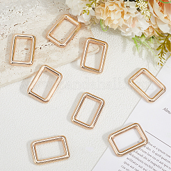 8Pcs Zinc Alloy Rectangle Buckle Ring&nbsp;PURS-SP0001-05LG