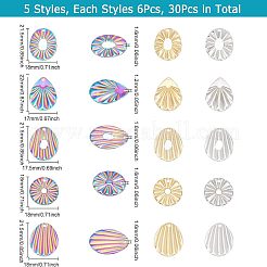 30Pcs 304 Stainless Steel Pendant&nbsp;STAS-CA0001-76