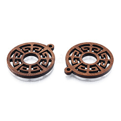 Chinese Style Natural Walnut Wood Pendants&nbsp;WOOD-N011-014