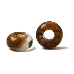 Watermelon Stone Glass European Large Hole Beads&nbsp;G-Q442-04