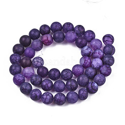 Natural Crackle Agate Beads Strands&nbsp;G-S373-002E-8mm