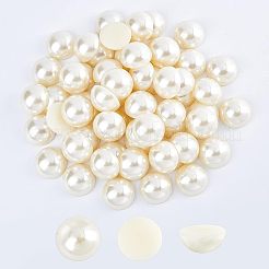 60Pcs ABS Plastic Imitation Pearl Cabochons&nbsp;OACR-FG0001-01