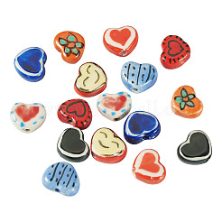 16Pcs 8 Colors Handmade Porcelain Beads&nbsp;PORC-TA0001-57