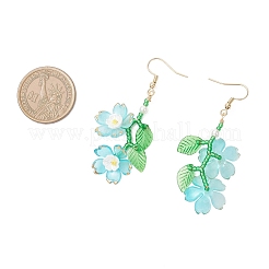 Acrylic Flower Dangle Earrings&nbsp;EJEW-MZ00588