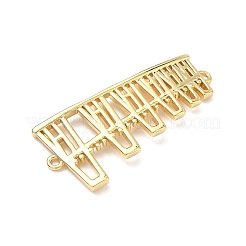 Brass Hollow Trapezoid Connector Charms&nbsp;KK-P345-14G