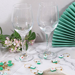 20Pcs 10 Styles Brass Wine Glass Charms&nbsp;AJEW-CA00026