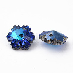 Electroplated Glass Charms&nbsp;EGLA-N006-015C