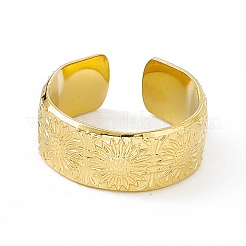 Ion Plating(IP) 304 Stainless Steel Cuff Ring for Women&nbsp;RJEW-C060-28G