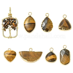 Natural Tiger Eye Pendants&nbsp;G-YW0003-01A