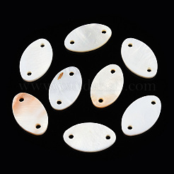 Natural Freshwater Shell Connector Charms&nbsp;X-SHEL-N026-214A-A01