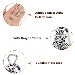 Alloy Bell Charms&nbsp;FIND-WH0173-417AS