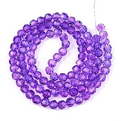 Baking Paint Transparent Glass Beads Strands&nbsp;X-DGLA-A035-T6mm-A11