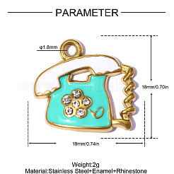 304 Stainless Steel Pendants&nbsp;STAS-OY015-1G