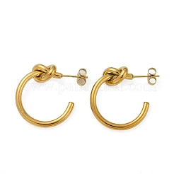 304 Stainless Steel knot Stud Earrings&nbsp;EJEW-S272-04G