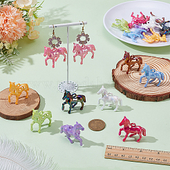 18Pcs 9 Colors Opaque Acrylic Pendants&nbsp;SACR-WR0001-05