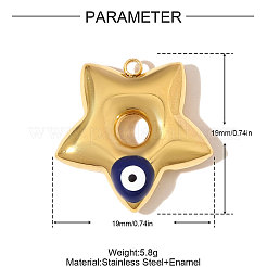304 Stainless Steel Enamel Pendants&nbsp;STAS-OY006-30G