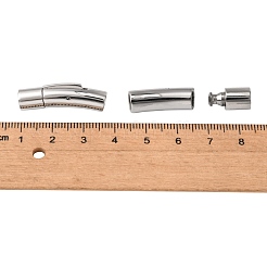 Tarnish Resistant Tube 304 Stainless Steel Bayonet Clasps&nbsp;STAS-Q034-1
