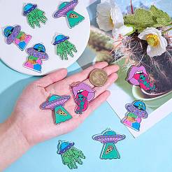 16Pcs 4 Style Alien Theme Colorful Acrylic Pendants&nbsp;FIND-SZ0002-97