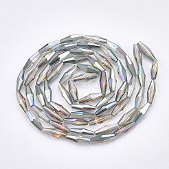 Electroplated Glass Beads Strands&nbsp;EGLA-S174-06D