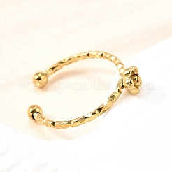 304 Stainless Steel Cuff Rings for Women&nbsp;RJEW-H250-01G