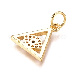 Brass Micro Pave Cubic Zirconia Pendants&nbsp;KK-D156-02G