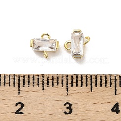 10Pcs Brass Crystal Rhinestone Connector Charms&nbsp;KK-V006-04G-05
