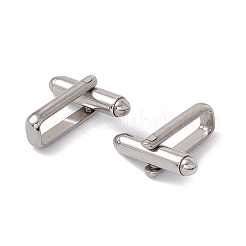 Non-Tarnish Man's 201 Stainless Steel Cufflinks Findings&nbsp;STAS-G291-02P