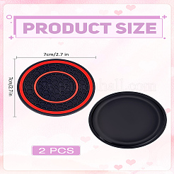 2Pcs PVC Coaster&nbsp;AJEW-LP0006-75B