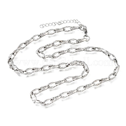 5MM 304 Stainless Steel Twisted Oval Link Chain Necklaces for Man and Women&nbsp;SA-CBAB767-18B-P