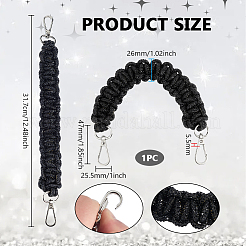 1Pc Rhinestone Braided Cord Bag Handles&nbsp;DIY-PH0036-47B