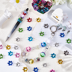 150Pcs 10 Colors Acrylic Bead Caps&nbsp;OACR-PA0001-33