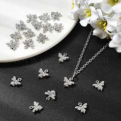 SHEGRACE Brass Micro Pave Cubic Zirconia Bees Charms&nbsp;XGR0165P-110P