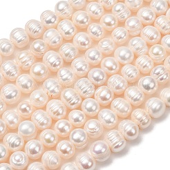 Natural Cultured Freshwater Pearl Beads Strands&nbsp;PA-CBABE82-06C
