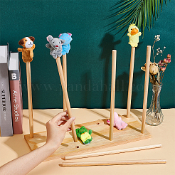 Wood Puppet Stands&nbsp;ODIS-WH0070-14