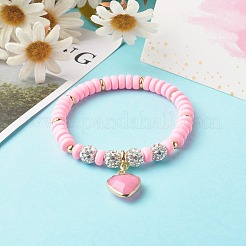 Handmade Polymer Clay Beads Stretch Bracelets&nbsp;BJEW-JB06552