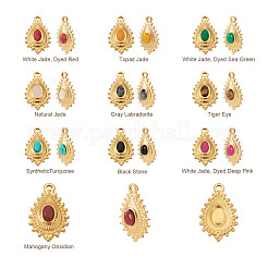 10Pcs 10 Style 304 Stainless Steel Pendants&nbsp;STAS-FW0001-24