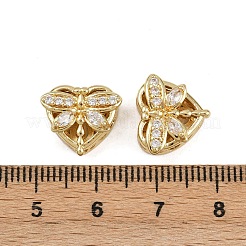 Brass Pave Cubic Zirconia Multi-strand Links&nbsp;ZIRC-F145-04G-01