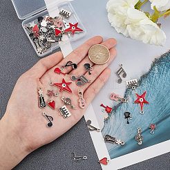 48Pcs 12 Style Light Gold Eco-Friendly Zinc Alloy Pendants&nbsp;FIND-FH0002-79