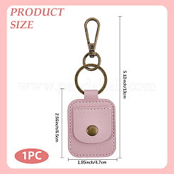 Rectangle PU Leather Ring Holder Pendant Decoration&nbsp;AJEW-WH20054-027B