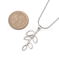 Leaf Alloy Pendant Necklaces&nbsp;NJEW-JN04942