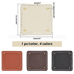 4Pcs 4 Colors Square PU Leather Knitting Crochet Bags Nail Bottom Shaper Pad&nbsp;DIY-PH0021-07