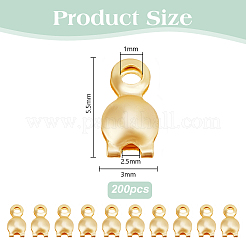 200Pcs Brass Bead Tips&nbsp;KK-DR0001-30B
