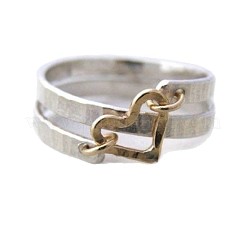 Hammered Alloy Finger Link Rings for Women&nbsp;FS-WG79F21-04