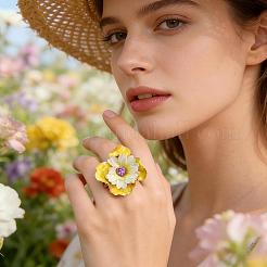 Iron & Plastic & Enamel Cuff Open Rings&nbsp;WG9C3E7-01