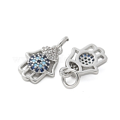 Brass Micro Pave Cubic Zirconia Charms&nbsp;KK-U056-47P